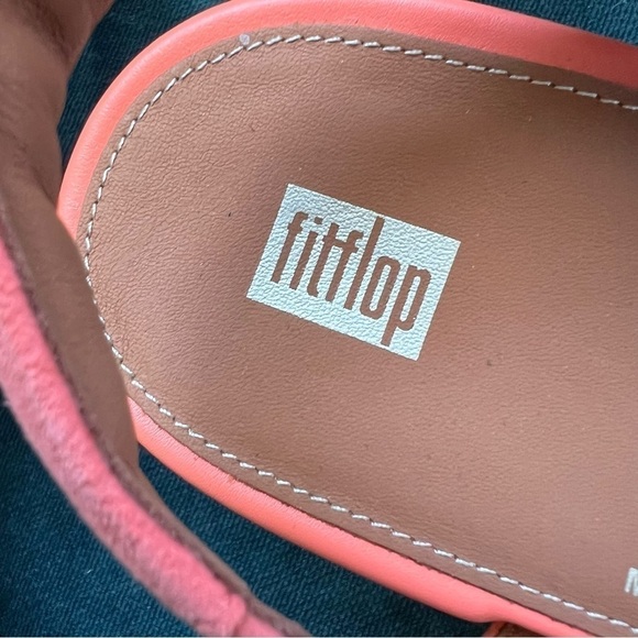 FITFLOP Eloise Coral Platform Slingback Wedge Suede Leather Sandals SIZE 8.5 NWT - Picture 10 of 14